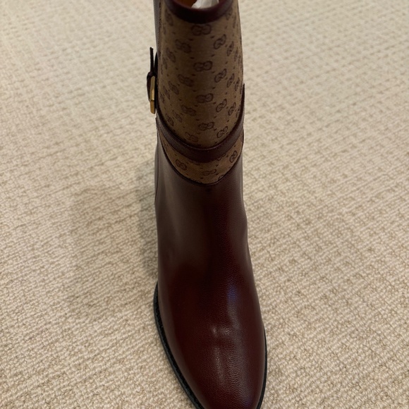 BRAND NEW GUCCI Burgundy Boots, Size 6 - Picture 5 of 7